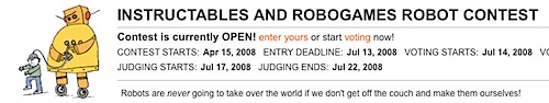 Instructable robot contest extended deadline